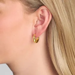 Studio Z Bumped creol i förgyllt silver