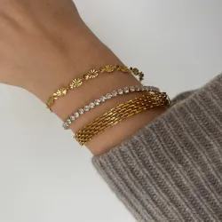 Khaai Studio Soleil armband i förgyllt stål