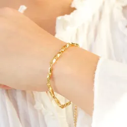 Khaai Studio Chunky armband i förgyllt stål