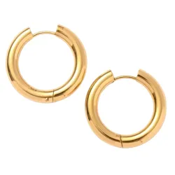 20 mm Khaai Studio Bold creol i förgyllt stål