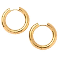 25 mm Khaai Studio Bold creol i förgyllt stål