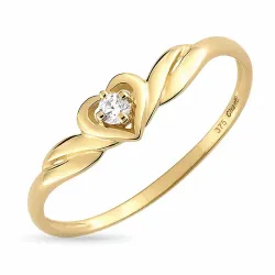 hjärtan ring i 9 karat guld - Gold Collection