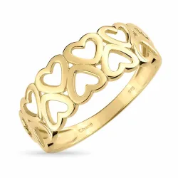 hjärta ring i 9 karat guld - Gold Collection