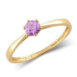 ametist solitärring i 9 karat guld - Gold Collection