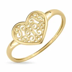 hjärta ring i 9 karat guld - Gold Collection
