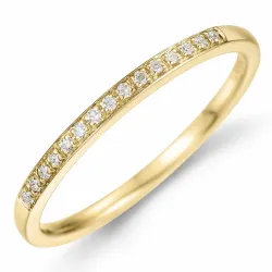 diamant alliancring i 14  karat guld 0,09 ct