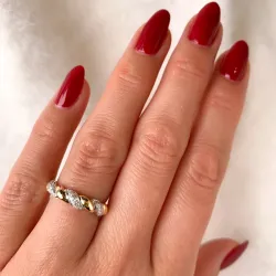 diamant ring i 14  karat guld- och vitguld 0,19 ct