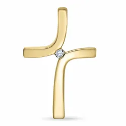 diamant hängen i 14  carat guld 0,03 ct