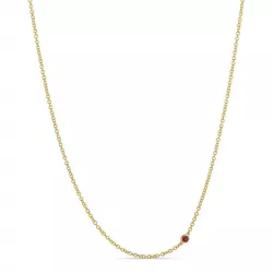 42 cm halsband med hängen i 14 karat guld 0,09 ct