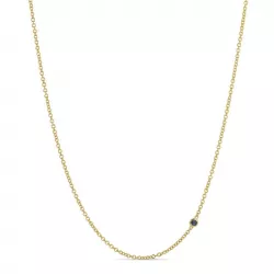 42 cm halsband med hängen i 14 karat guld 0,09 ct