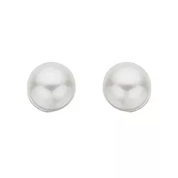 4 mm Scrouples runda pärla örhängen i silver