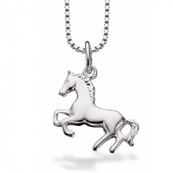 Scrouples häst hängen med kedja i silver