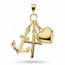 Scrouples tro-hopp-kärlek hängen i 8 karat guld