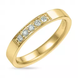 diamant ring i 14  karat guld 0,15 ct