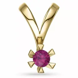äkta  rubin hängen i 14  carat guld 0,30 ct
