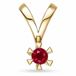 äkta  rubin hängen i 14  carat guld 0,30 ct