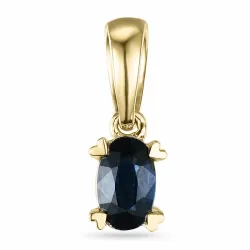 safir hängen i 14  carat guld 0,26 ct