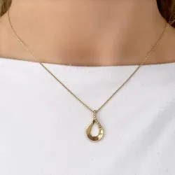 briljant hängen i 14  carat guld 0,04 ct