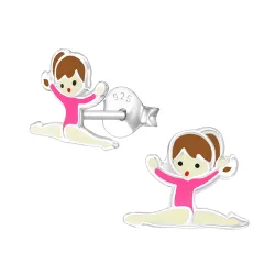 gymnast örhängestift i silver - Little Ones