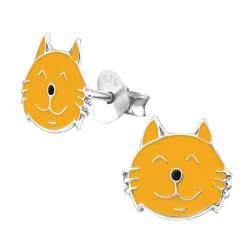 katter örhängen i silver - Little Ones