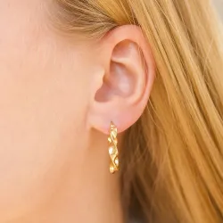 vridet Aagaard cirkel creol i förgyllt silver