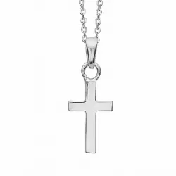 9 x 19 mm Aagaard kors hängen med halskedja i silver
