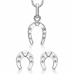 Støvring Design hästsko smycke set i silver