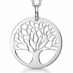 25 mm Støvring Design livets träd halskedja med berlocker i silver