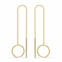 Støvring Design långa örhängen i förgyllt silver