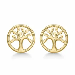 7,5 mm Støvring Design livets träd örhängen i 8 karat guld