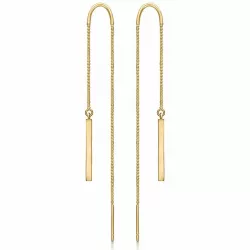 långa Støvring Design kedja örhängen i 8 karat guld