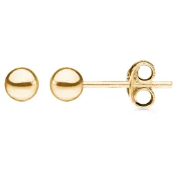 4 mm Støvring Design kula örhängestift i förgyllt silver