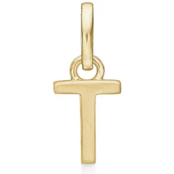 Støvring Design bokstav t hängen i förgyllt silver