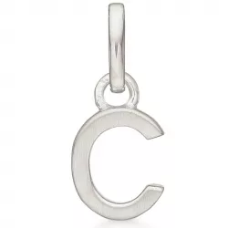 Støvring Design bokstav c hängen i rhodinerat silver