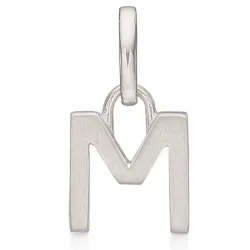 Støvring Design bokstav m hängen i rhodinerat silver