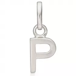 Støvring Design bokstav p hängen i rhodinerat silver