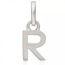 Støvring Design bokstav r hängen i rhodinerat silver