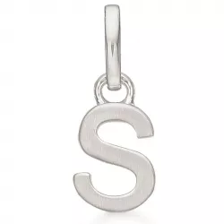 Støvring Design bokstav s hängen i rhodinerat silver