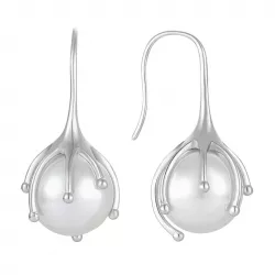Støvring Design pärlemors örhängen i silver vit pärlemors