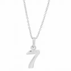 Siersbøl siffran 7 hängen med halskedja i silver