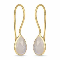 månsten örhängen i förgyllt silver - Loom Stones