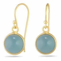 kula örhängen i förgyllt silver - Loom Stones