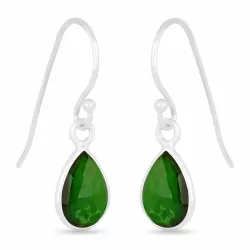 långa droppe örhängen i silver - Loom Stones