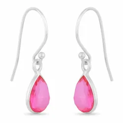 långa droppe örhängen i silver - Loom Stones