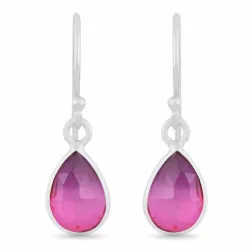 långa ametist örhängen i silver - Loom Stones