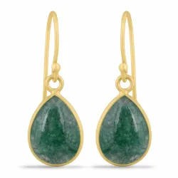 långa örhängen i förgyllt silver - Loom Stones