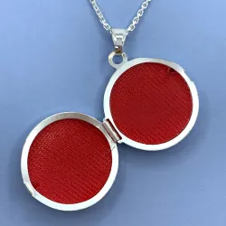 24 mm medaljong i silver
