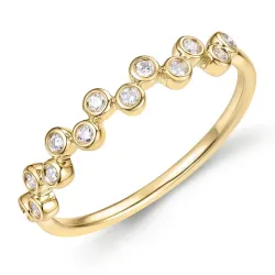 diamant ring i 9 karat guld 0,14 ct - Simple Diamonds