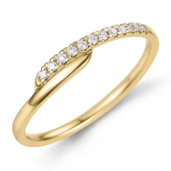 diamant ring i 9 karat guld 0,08 ct - Simple Diamonds