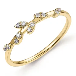 diamant ring i 9 karat guld 0,10 ct - Simple Diamonds